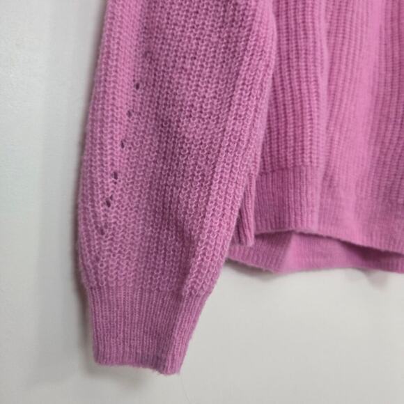 NEW Marine Layer Dream Yarn Pullover Sweater XS Pink Punch Wool Alpaca - Picture 7 of 13